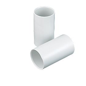 Tower Heavy Conduit Couplings 20mm White Pack of 2