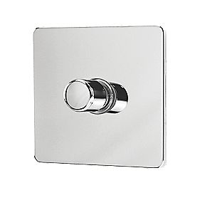 GET 1 Gang 2 Way 400W Dimmer Neutral Ins Polished Chrome