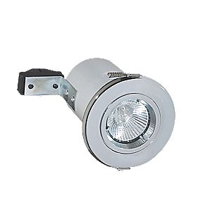 Robus Fixed Round Fire Rated Downlight Polished Chrome 240V Pack of 10
