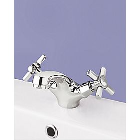 Swirl Deco Bathroom Basin Mono Mixer Taps with Pop up Waste