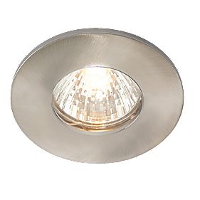 Fixed Brushed Chrome 12V Low Voltage Bathroom Downlight