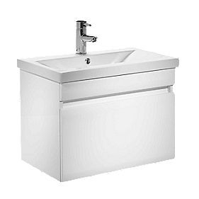 Tavistock Groove Bathroom Basin Unit White 590mm