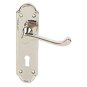 Urfic Lock Door Handle Ashworth Polished Nickel