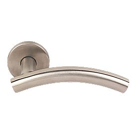 Arched Lever on Rose Satin Stainless Steel