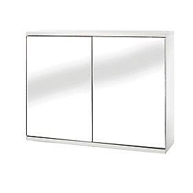 Croydex Simplicity Double Door Bathroom Cabinet White 600 x 140 x 450mm