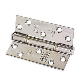 Fire Door Insignia Hinge Grade 13 Polished SS Square 102 x 76mm Pack of 3