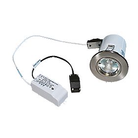 Robus Fixed Low Voltage Fire Rated Downlight Brushed Chrome 12V