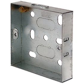 LAP Installation Boxes Galvanised Steel 1 Gang 16mm Pack of 10