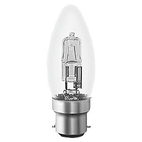 Halogen Energy Saver Candle Clear BC 28W