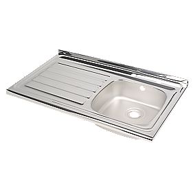 Astracast Kitchen Sink Stainless Steel 1 Bowl and Drainer 1000 x 600mm LH