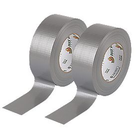 Duck Original Cloth Tape Silver 50mm x 50m Pack of 2