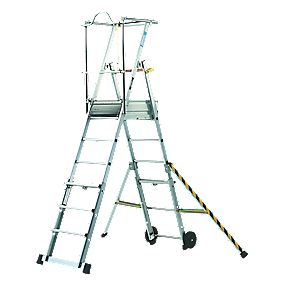 Sherpascopic Adjustable Work Platform Ladder