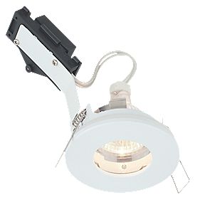 LAP Fixed Low Voltage Fire Rated Bathroom Downlight White 12V