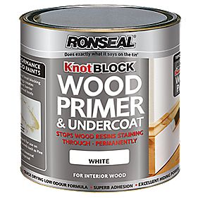 Ronseal Knot Blocking Wood Primer and Undercoat White 25Ltr
