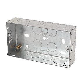 LAP Installation Boxes Galvanised Steel 2 Gang 35mm Pack of 10