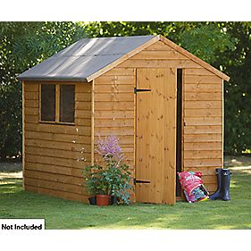 Larchlap Overlap Single Door Apex Shed 839 x 639 Nominal