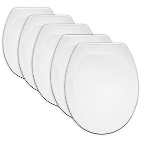 Carrara and Matta Jersey Contract Toilet Seats White Pack of 5