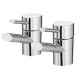 Bristan Oval Bathroom Basin Taps Chrome Plated Pair