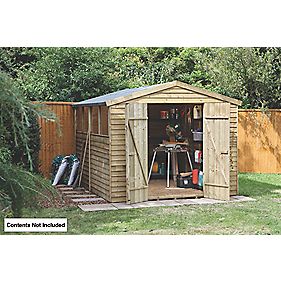 Larchlap Overlap Double Door Apex Shed 839 x 1039 Nominal