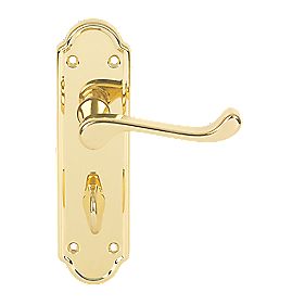 Urfic WC Door Handle Ashworth Brass Polished Brass