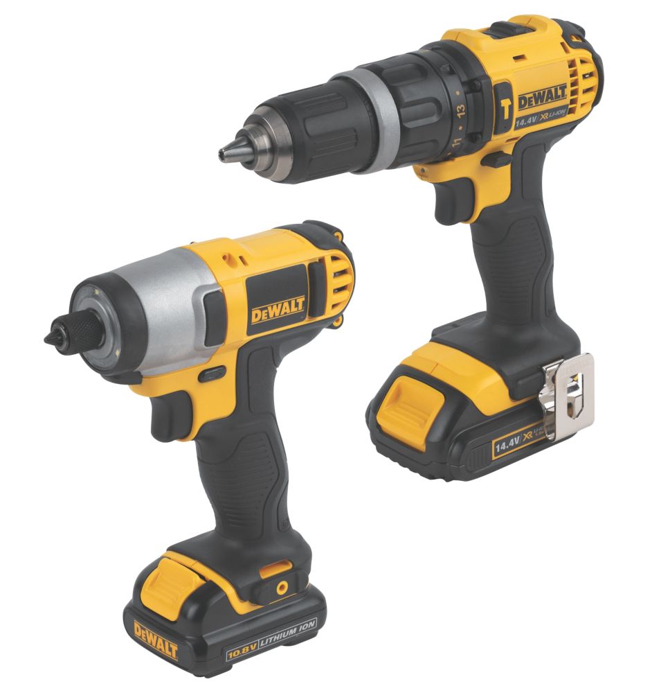 DeWalt XR 14.4V Combi Drill & 10.8V Impact Driver Li-Ion Twin Pack