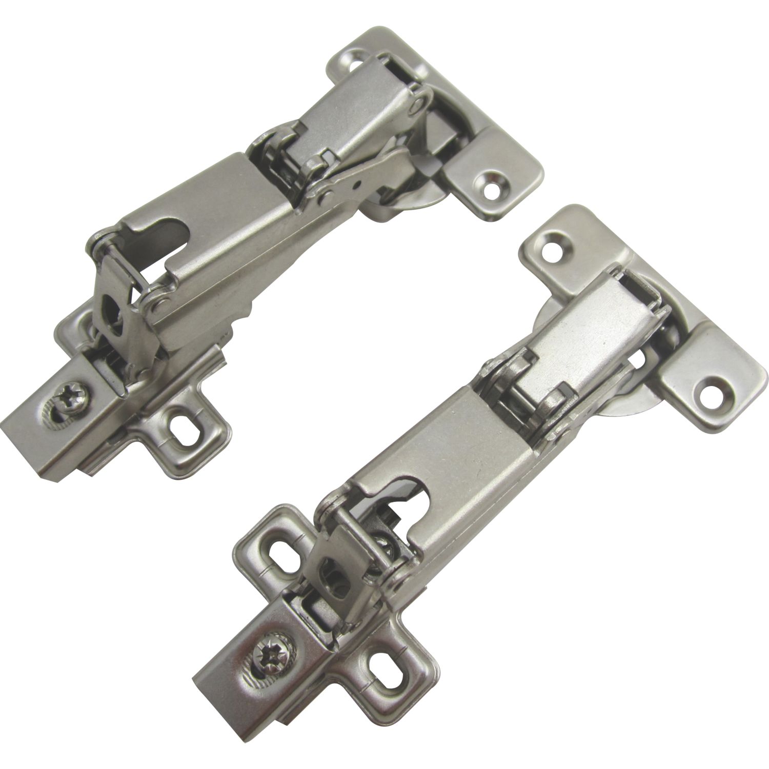 Nickel 165° Sprung Clip-On Concealed Hinges 136mm 2 Pack (10102)
