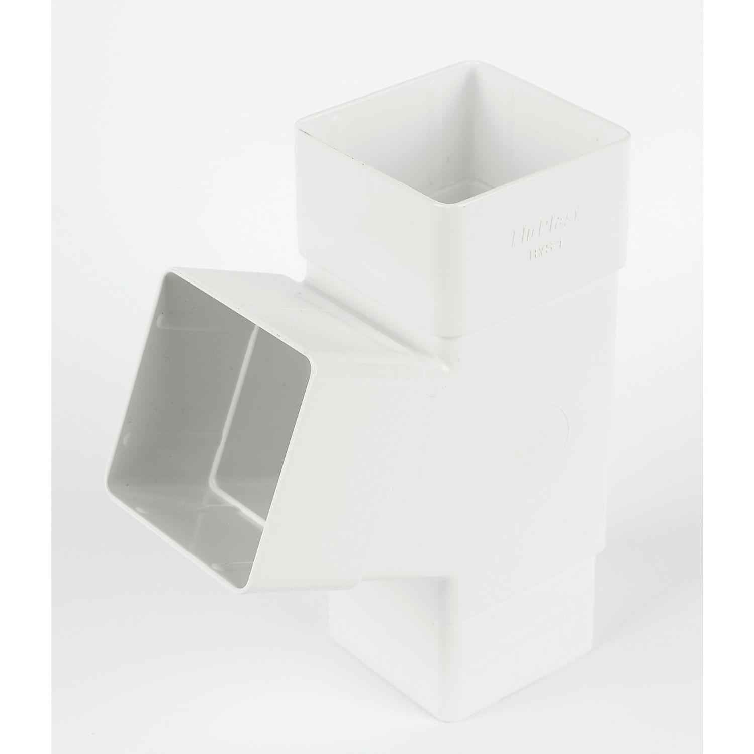 FloPlast Square Pipe Branch White 65mm (10146)