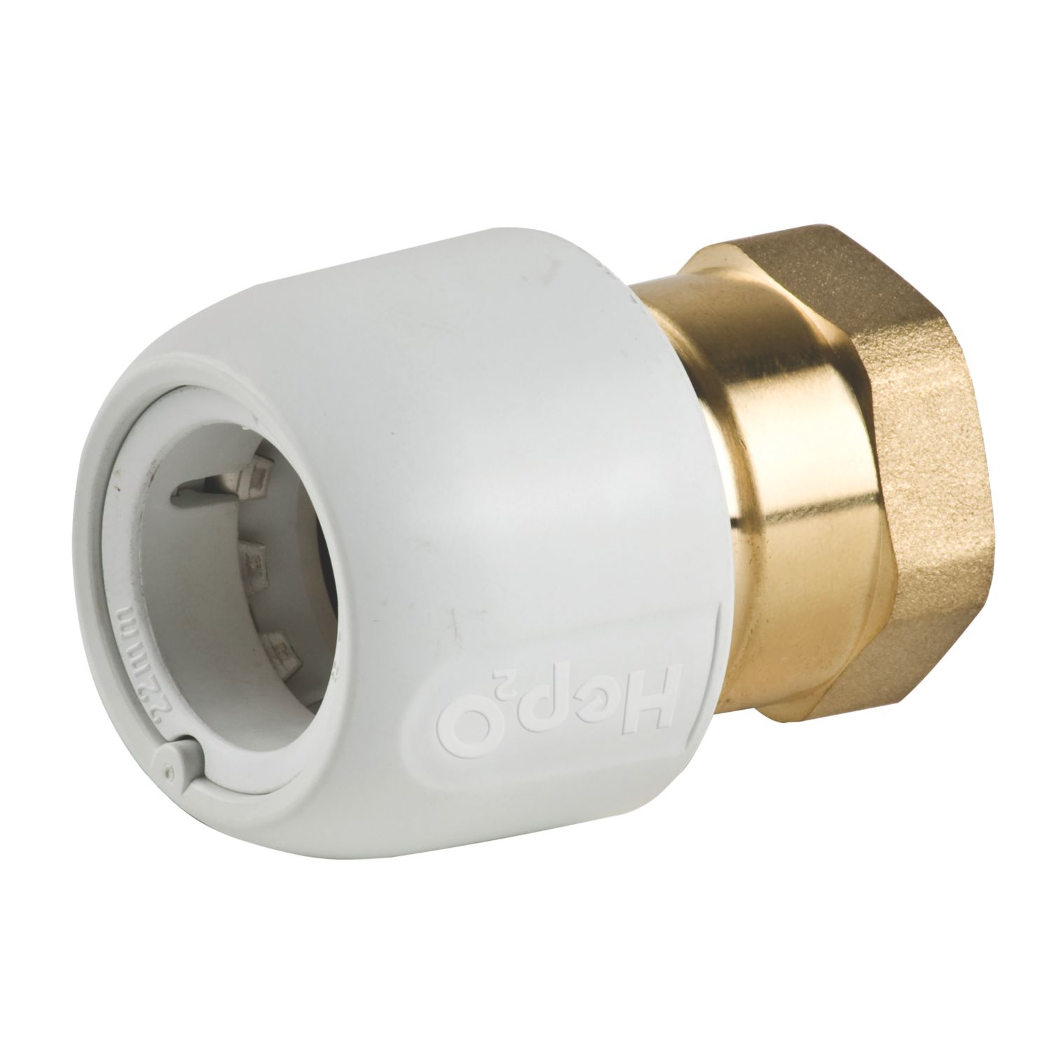 Hep2O Plastic Push-Fit Adapting Female Coupler 22mm x 3/4" (1026F)