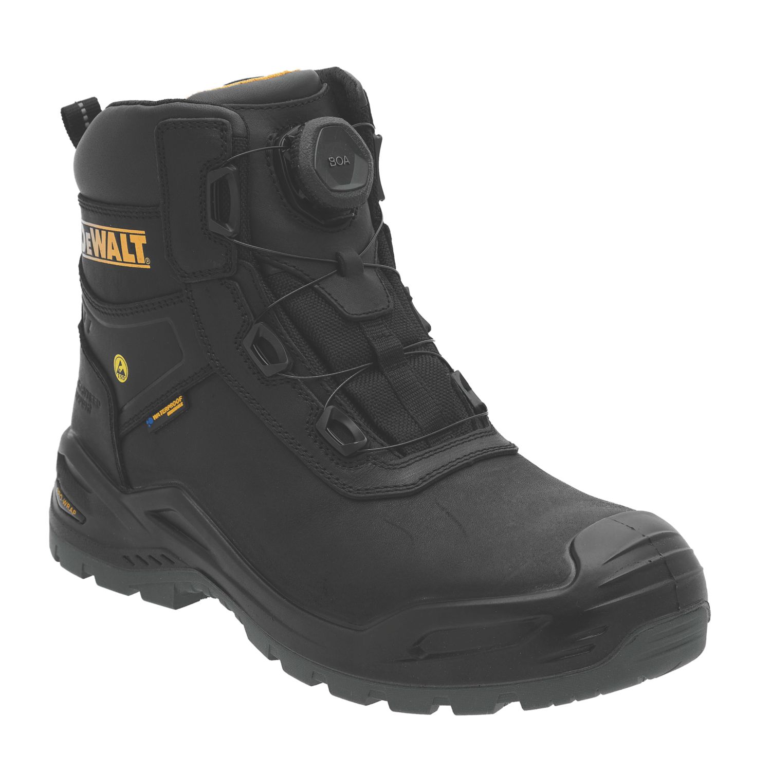 DEWALT Lander BOA Size 9 Black Waterproof Safety Boots (102AK)