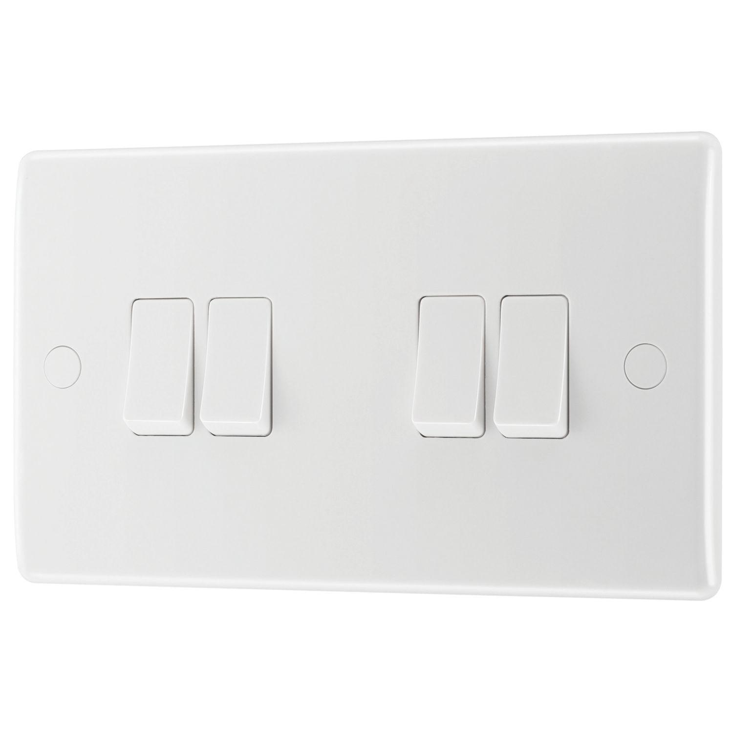 British General 800 Series 10AX 4-Gang 2-Way Light Switch White (102HV)