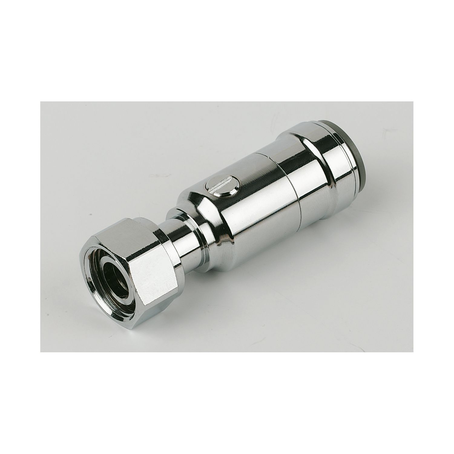 JG Speedfit Straight Service Valve with Tap Connector 15mm × ½′′ Brass (Chrome Plated) 15mm x 1/2" (10330)