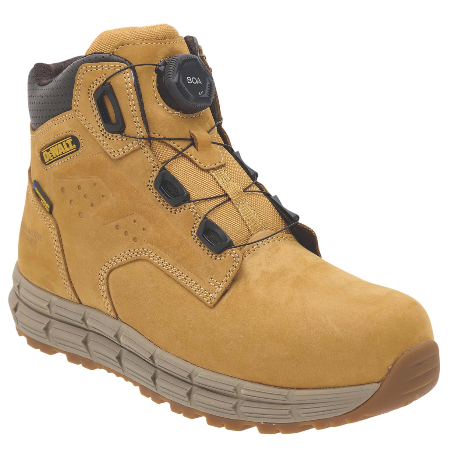 DEWALT Lancaster BOA Size 7 Wheat Waterproof Steel Toe Cap Safety Boots (103AV)