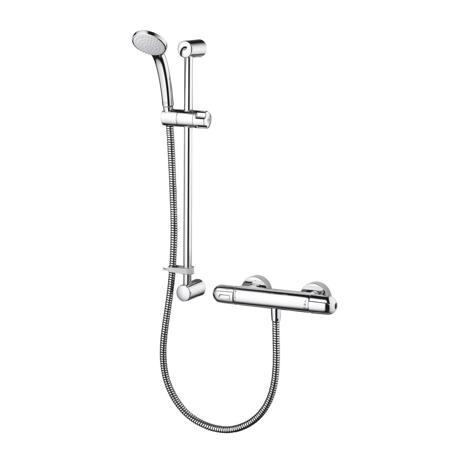 Ideal Standard Alto EV Gravity-Pumped Flexible Exposed Chrome Thermostatic Mixer Shower (10565)
