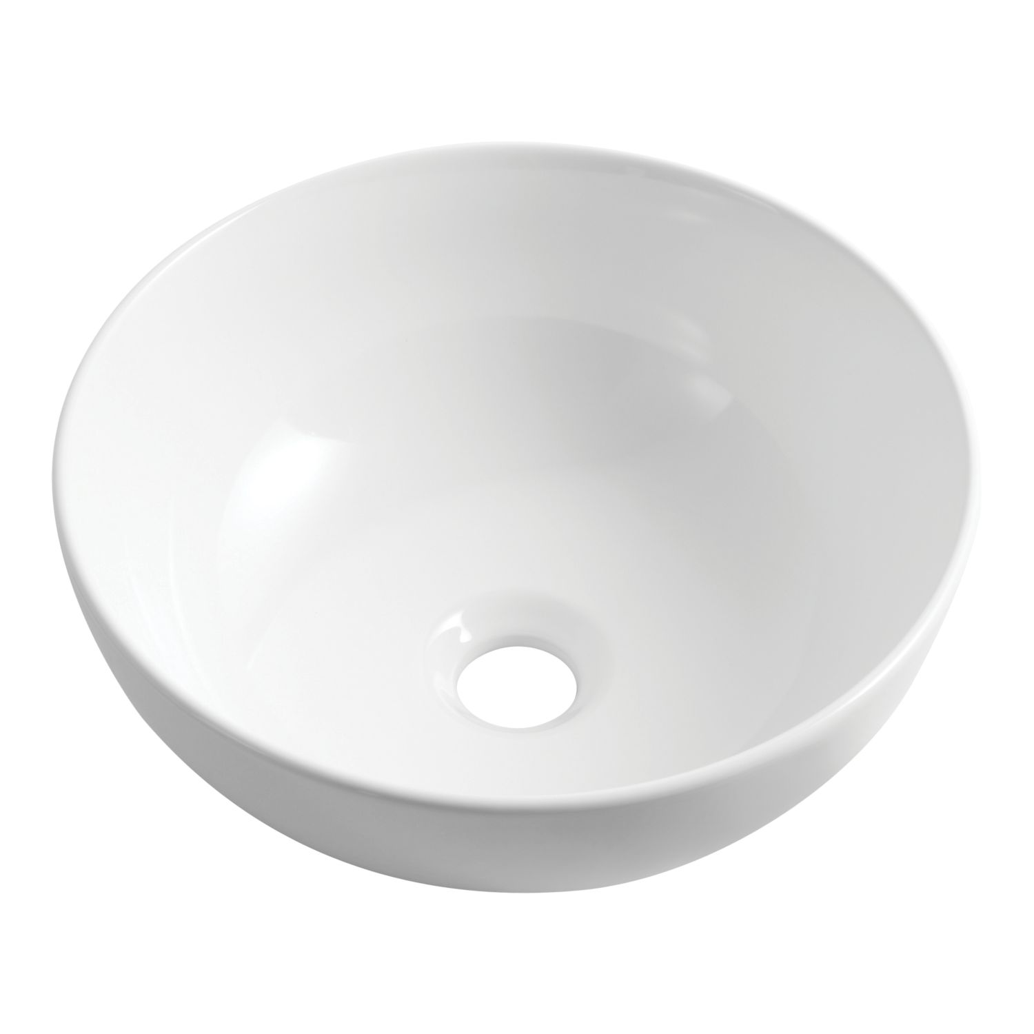 Swirl Chagan White Basin No Tap Holes 328mm (105VM)