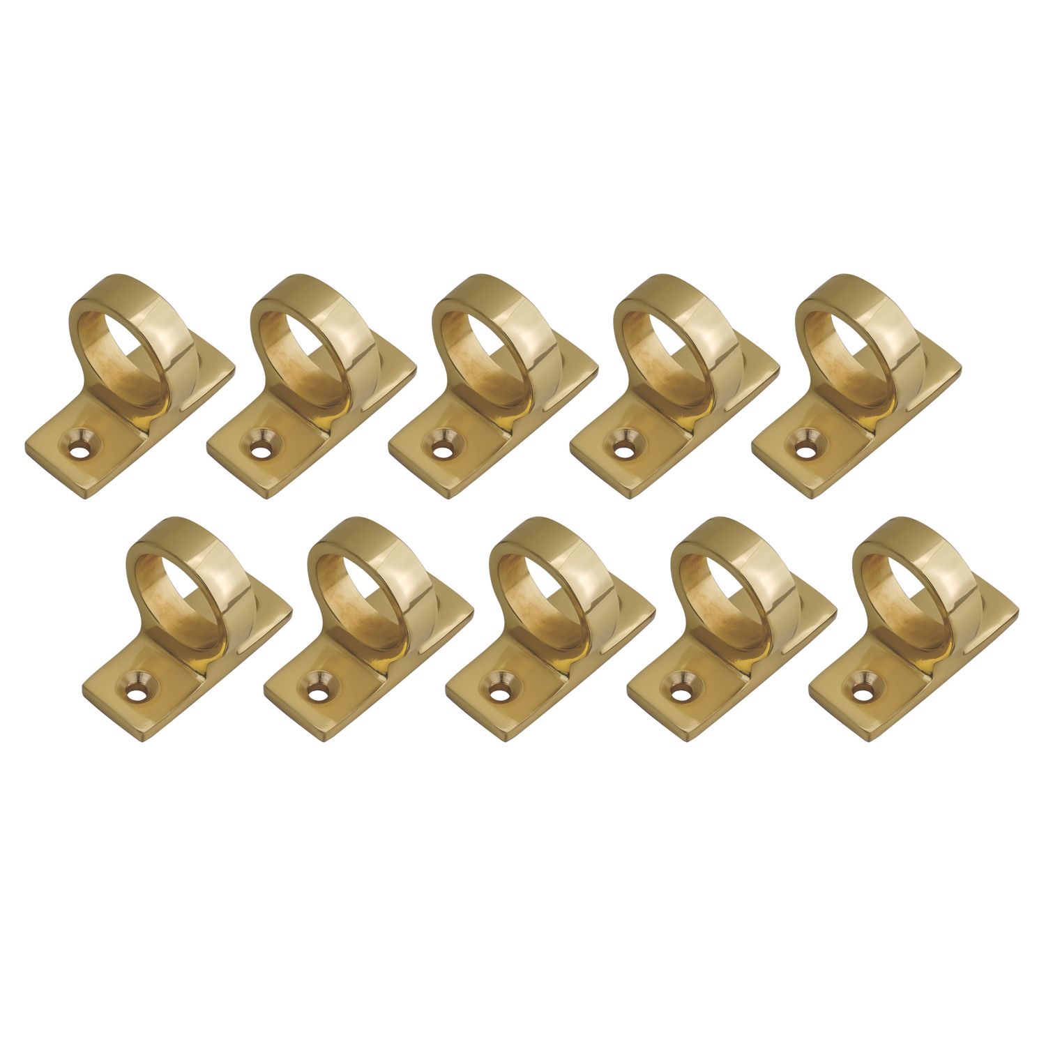 Smith & Locke Sash Window Handles Polished Brass 42mm x 33mm 10 Pack (105YX)