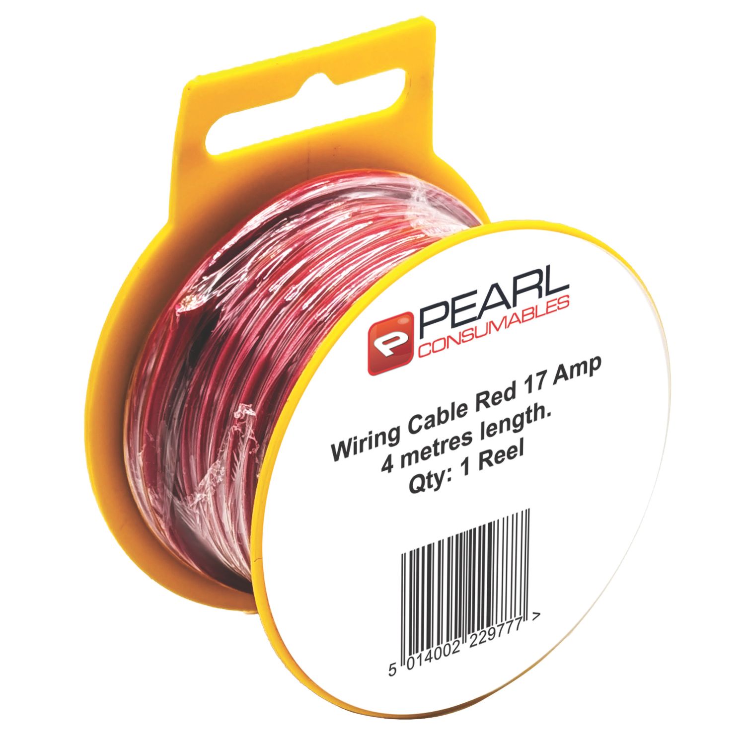 Pearl Consumables 17A 2mm² Automotive Cable 4m Coil Red (107YY)
