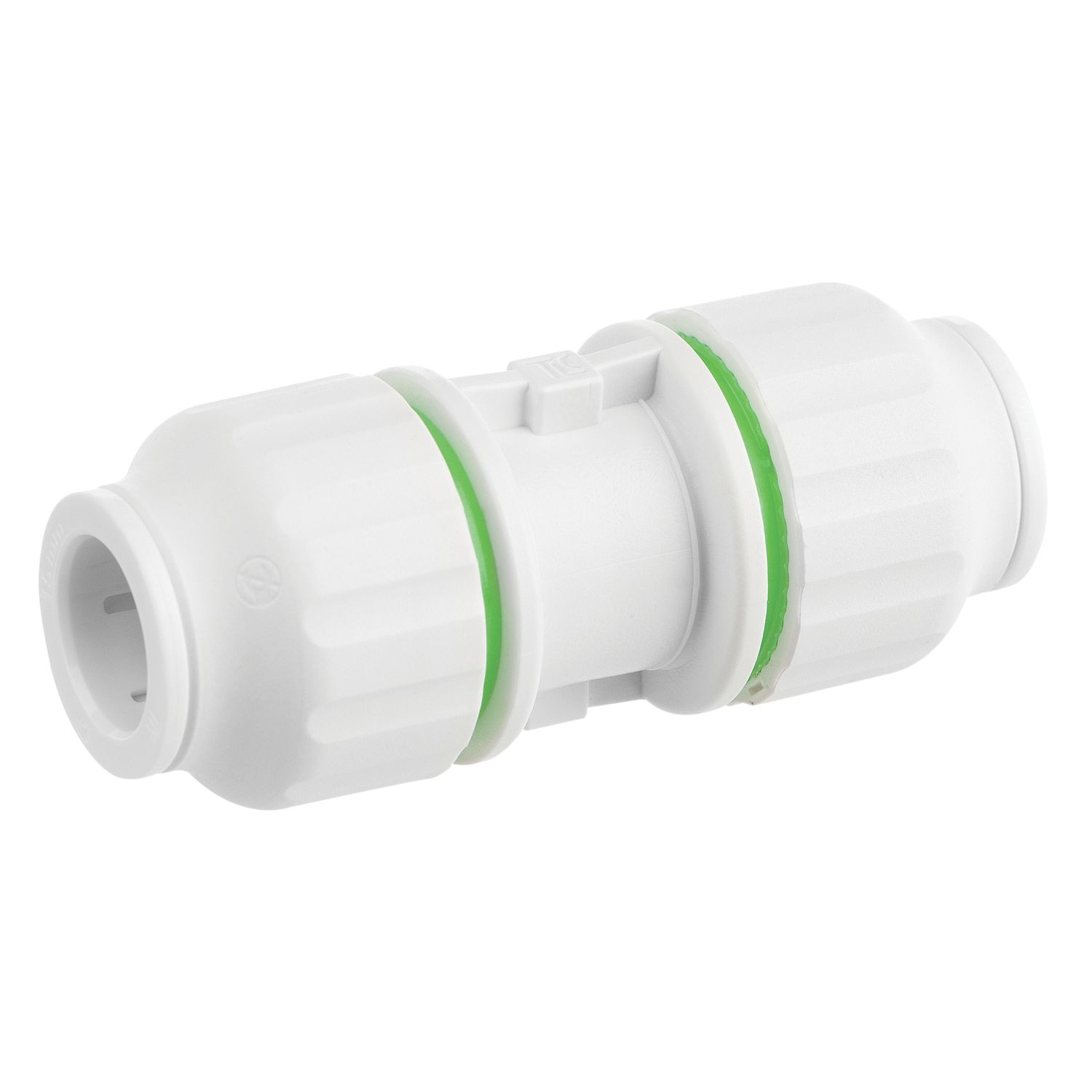 Flomasta Plastic Push-Fit Equal Straight Couplers 15mm 10 Pack (108HY)