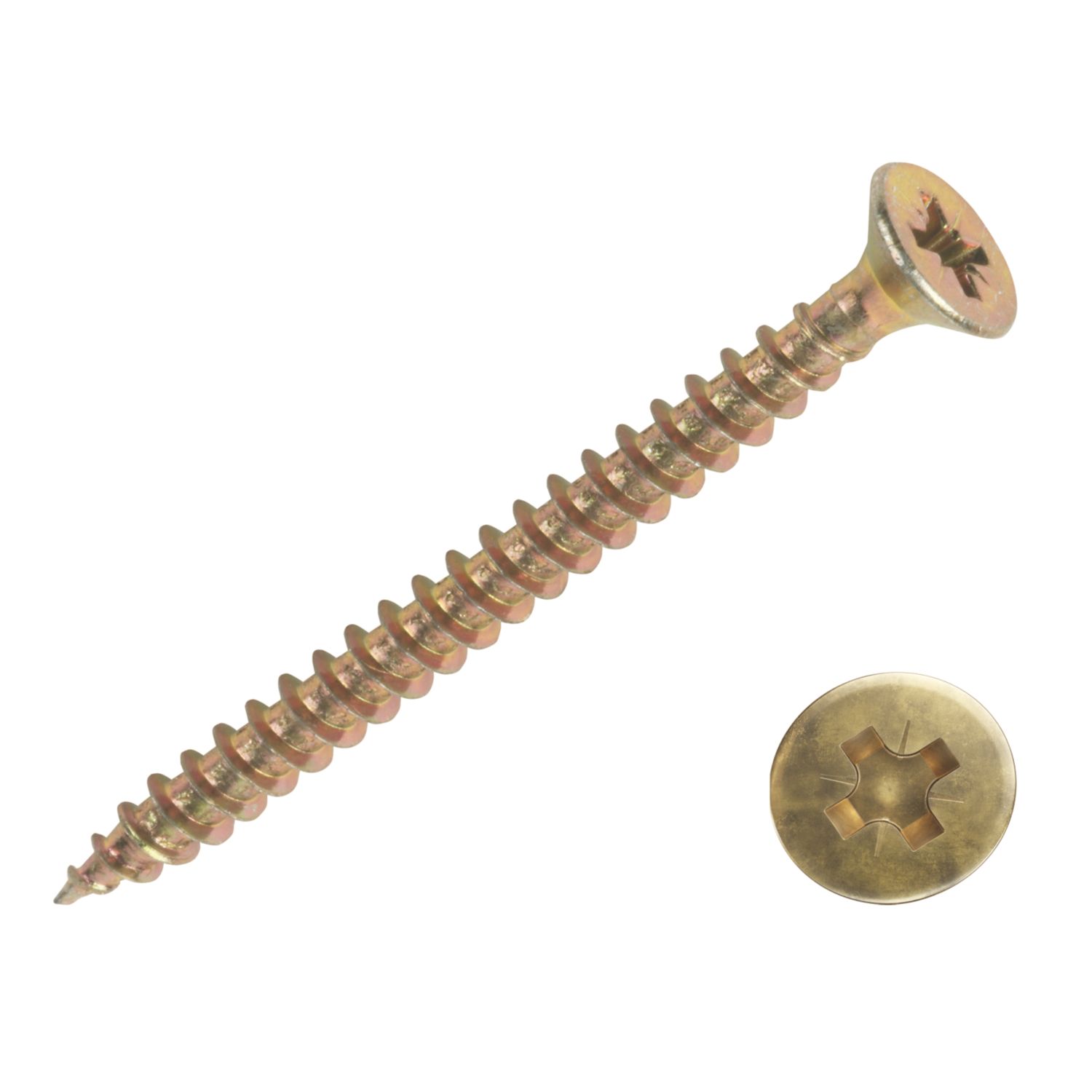 Goldscrew PZ Double-Countersunk Thread Cutting Multipurpose Screws 4mm x 20mm 200 Pack (11192)