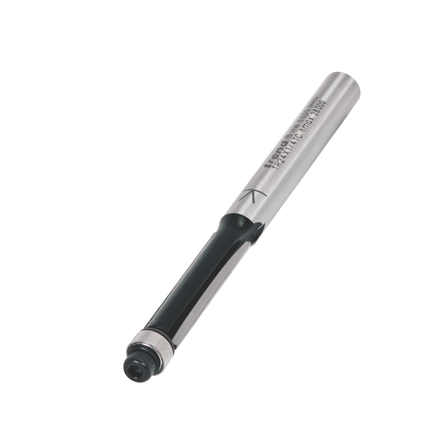 Trend TR24X1/4TC 1/4" Straight Guided Trimmer Cutter 6.3mm x 25.4mm (11303)
