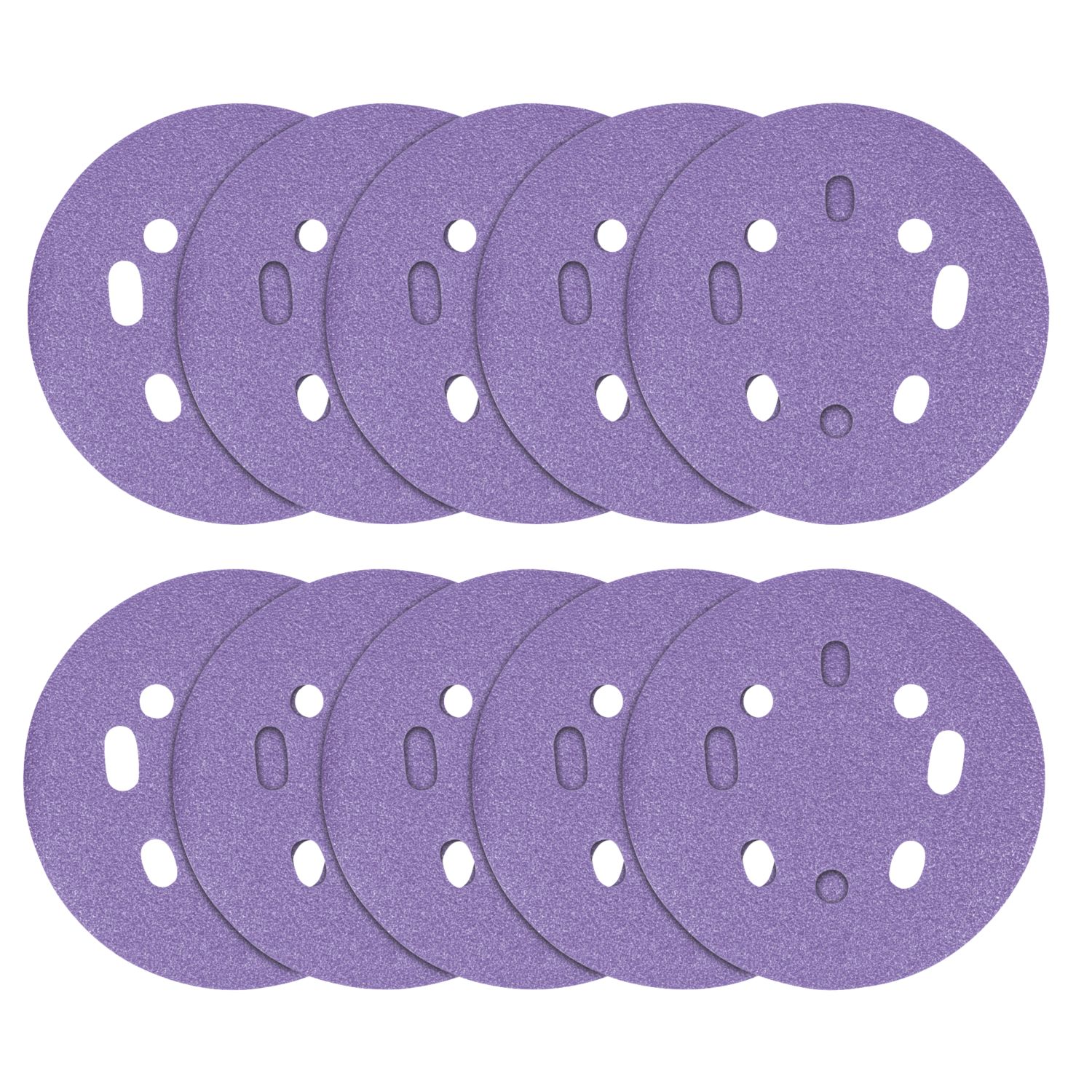 Trend AB/125/180A 180 Grit 8-Hole Punched Multi-Material Sanding Discs 125mm 10 Pack (113PV)