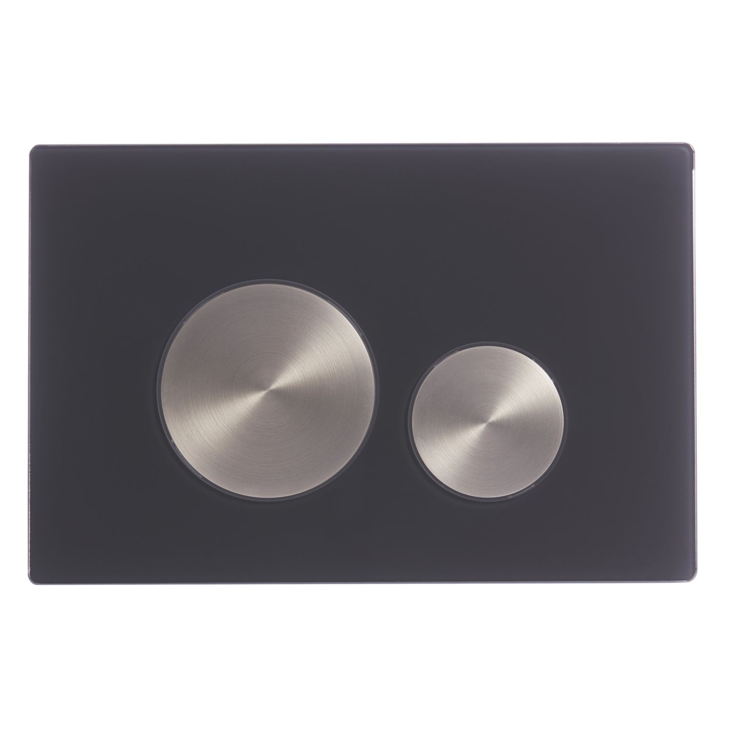 Glass Dual-Flush Flushing Plate Black/Nickel (115RM)