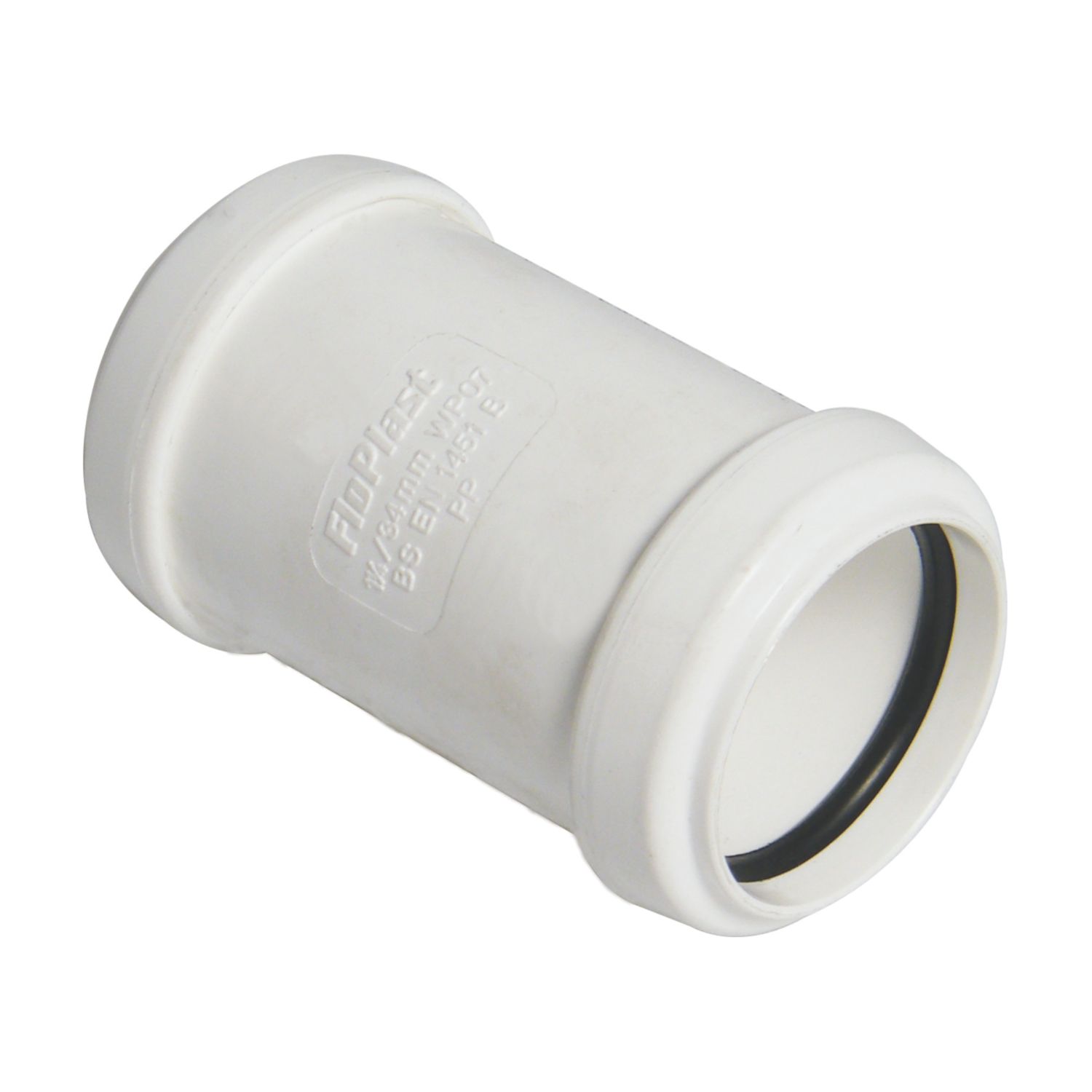 FloPlast Push-Fit Straight Coupler White 32mm x 32mm (11632)
