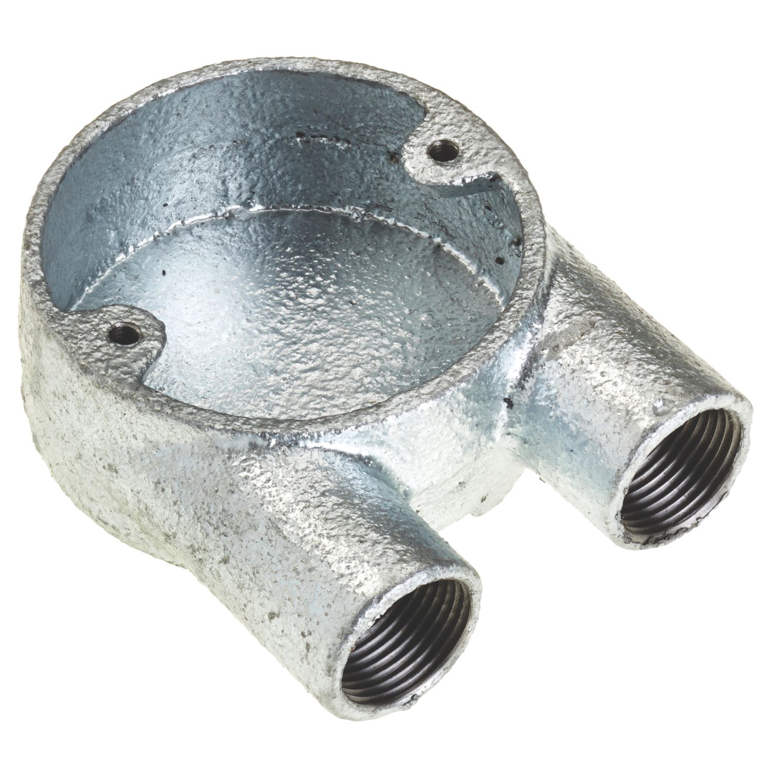 Deta 2 Way 20mm U Conduit Box Galvanised (1165J)