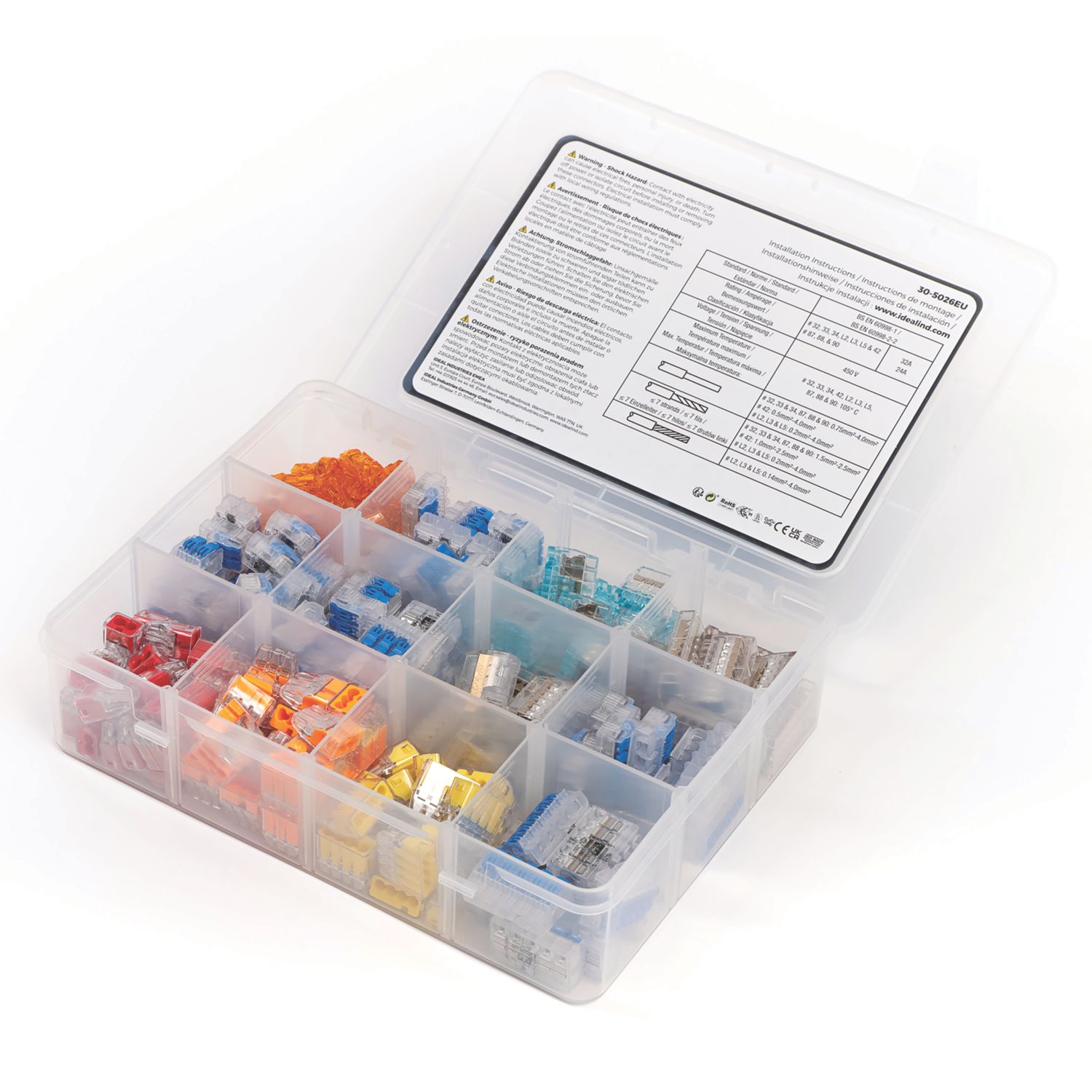 Ideal Push-In & Gen II Lever Connector Kit 240 Piece Set (117PC)