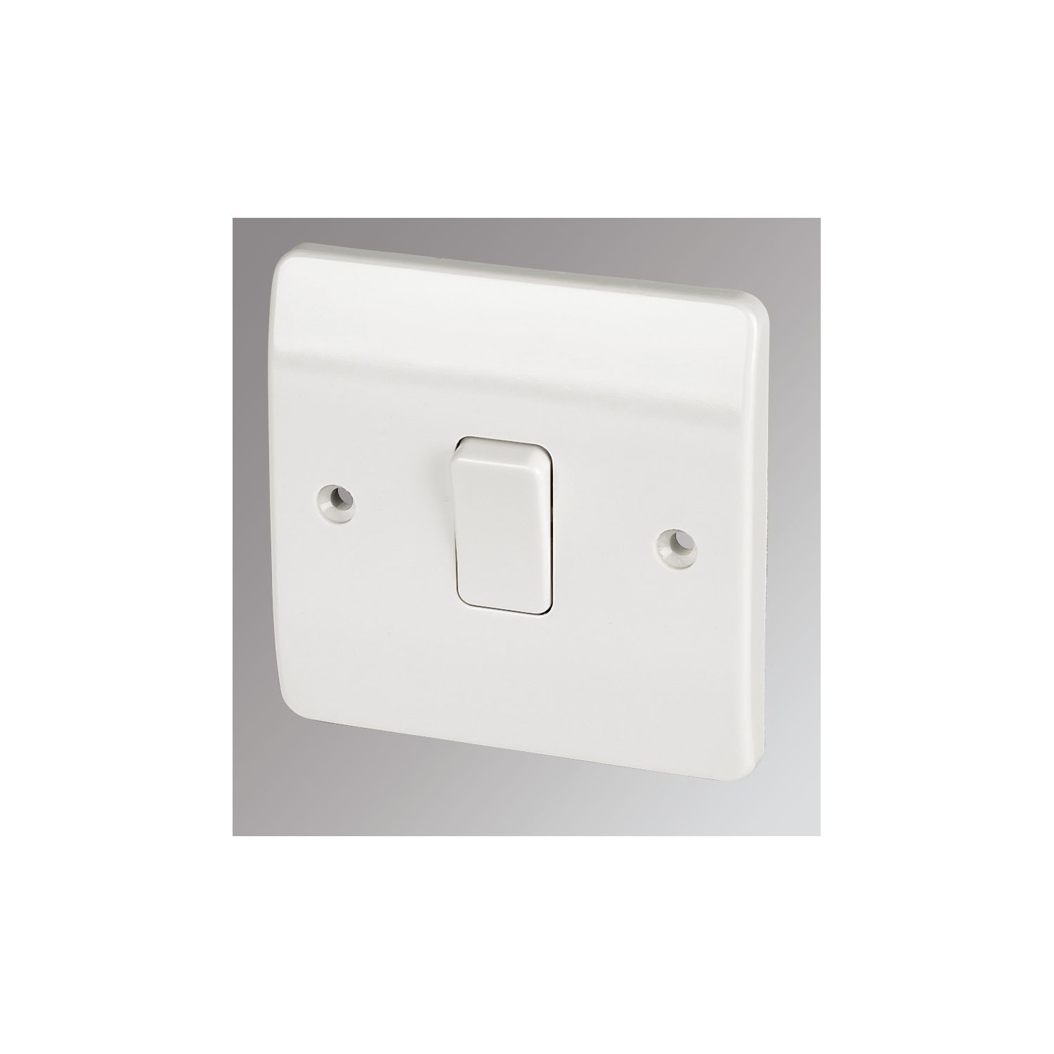 MK Logic Plus 10AX 1-Gang 2-Way Light Switch White (11822)