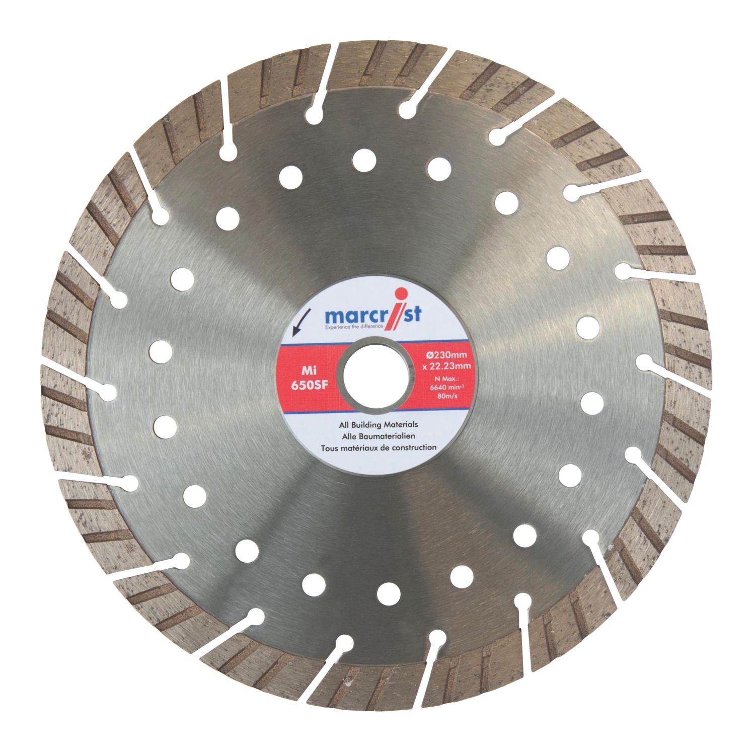 Marcrist Multi-Material Segmented Diamond Blade 230mm x 22.2mm (11999)