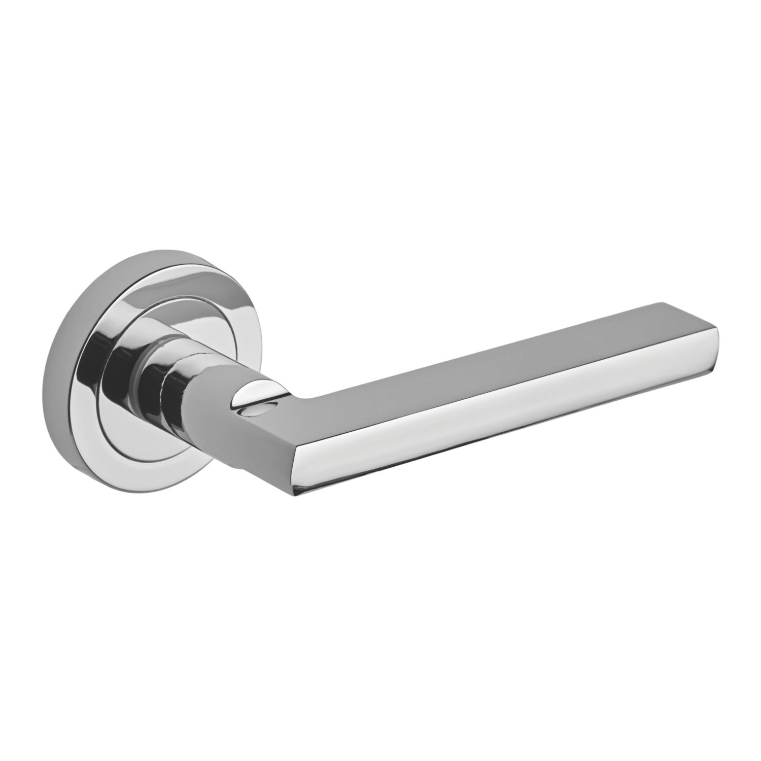 Designer Levers Scylla Lever on Rose Door Handle Pair Polished Chrome (119KK)
