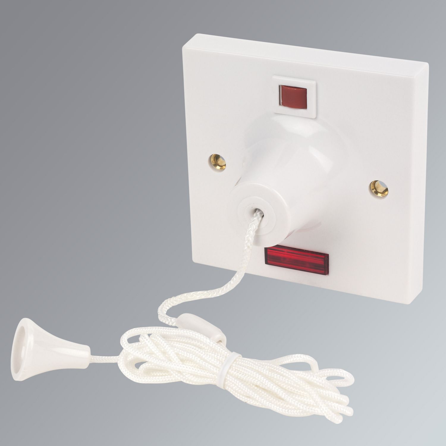 MK 50A 1-Way Pull Cord Switch White with Neon (12094)