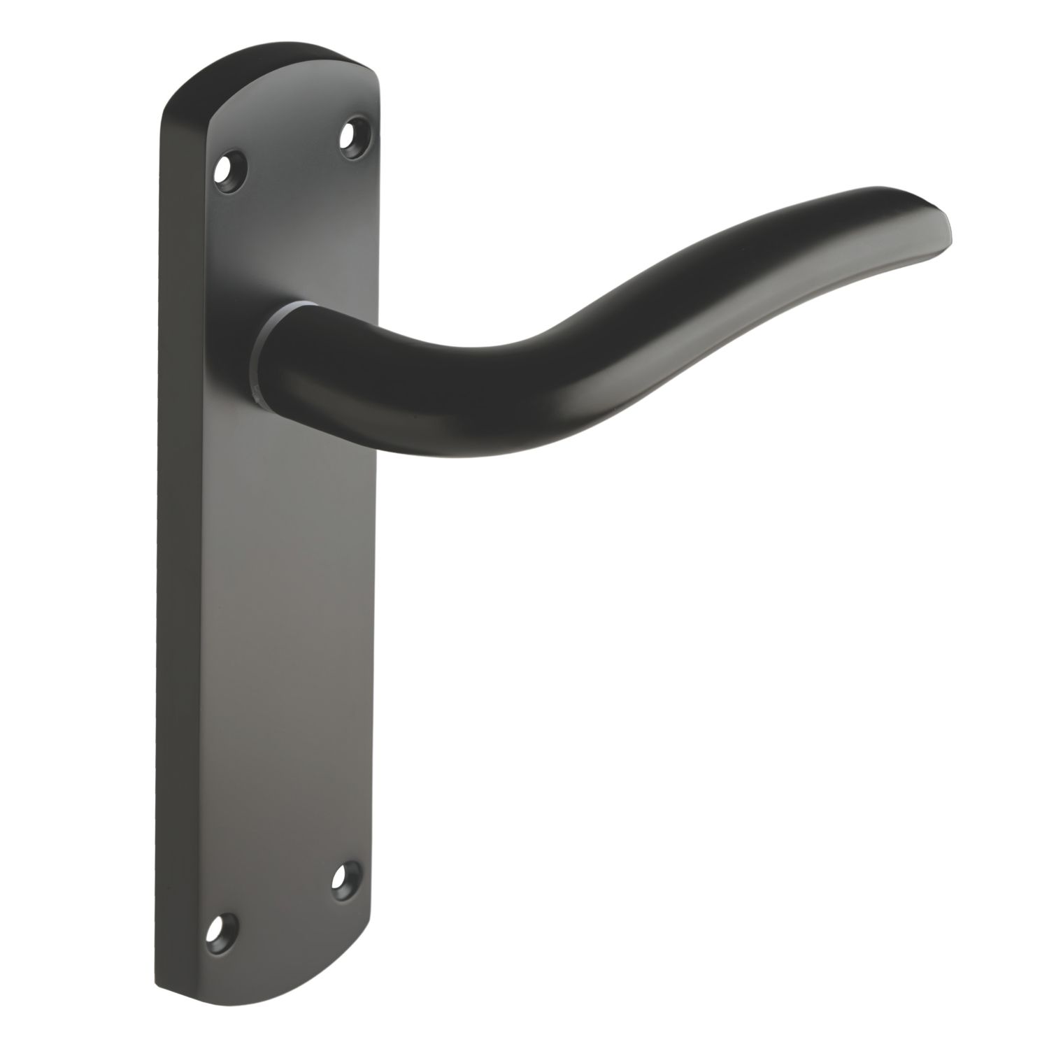 Designer Levers Goodrich Fire Rated Latch Lever Door Handle Pair Matt Black (120KK)
