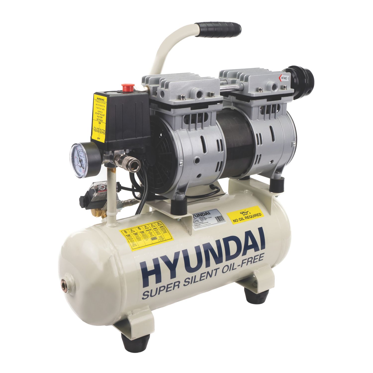 Hyundai HY5508 8Ltr Brushless Electric Low Noise Air Compressor 230V (120TF)